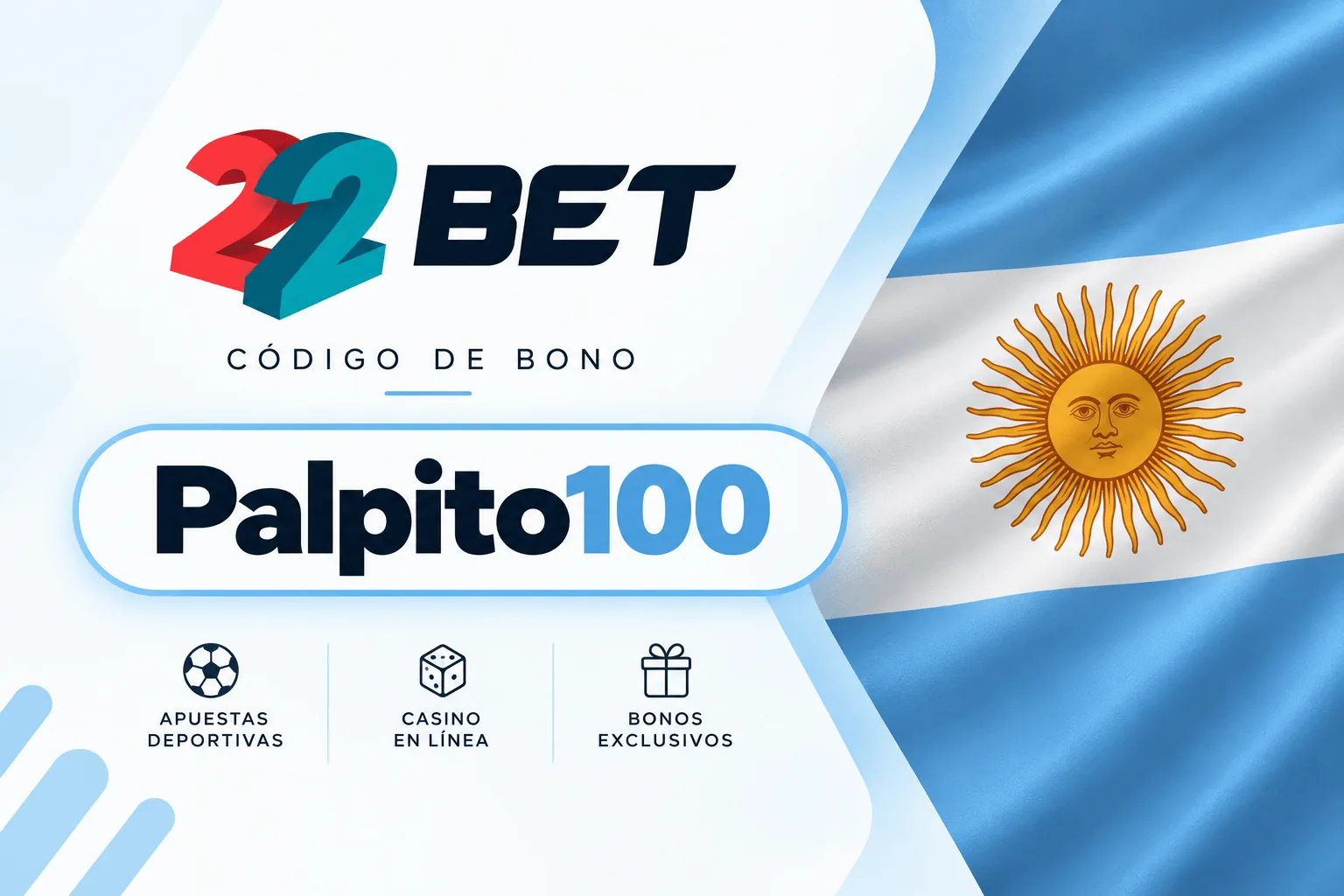 Código Palpito100 de 22Bet y el bono de casino con rollover x50
